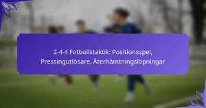 2-4-4 Fotbollstaktik: Positionsspel, Pressingutlösare, Återhämtningslöpningar